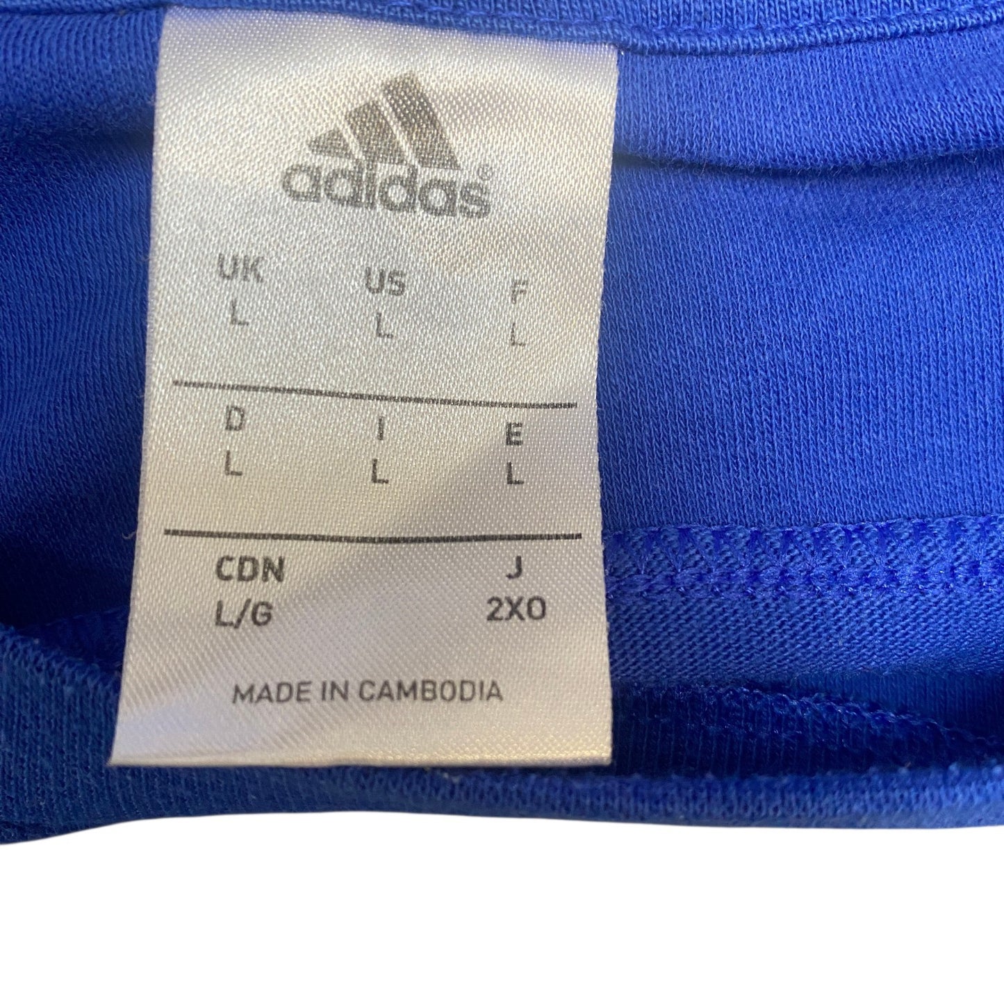 Adidas Ostfreesland Reepsholt T-Shirt Mens L Blue White 3-Stripes Pullover Tee