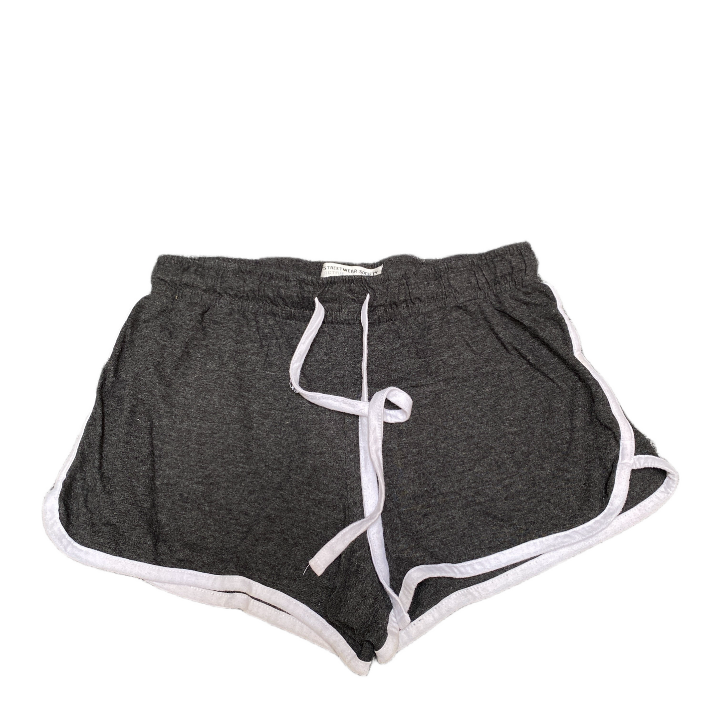 Running Sprinter Shorts Womens S 26" Waist Black Athletic Workout Dolphin Hem