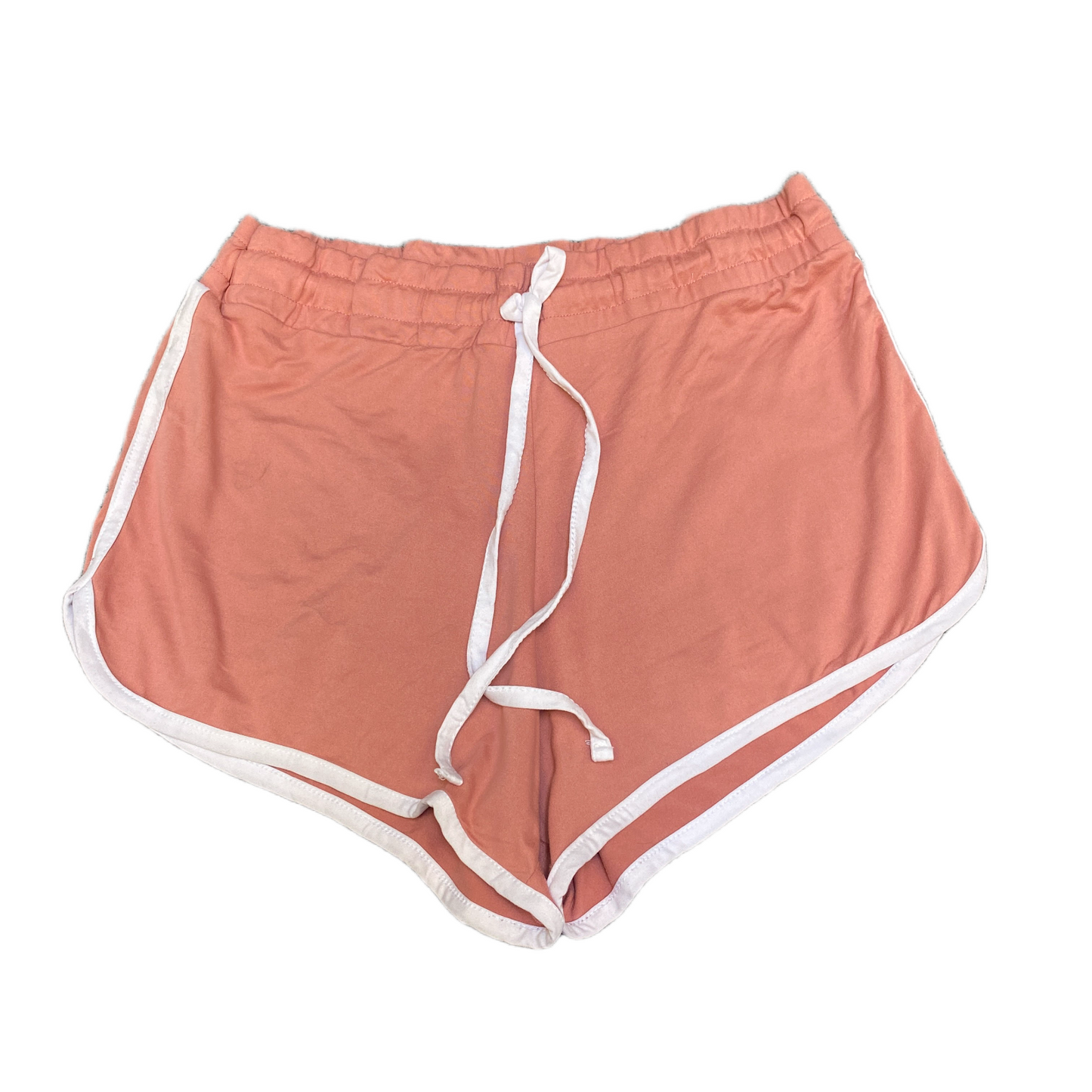 Running Sprinter Shorts Womens L 30" Waist Pink Athletic Gym Workout Dolphin Hem