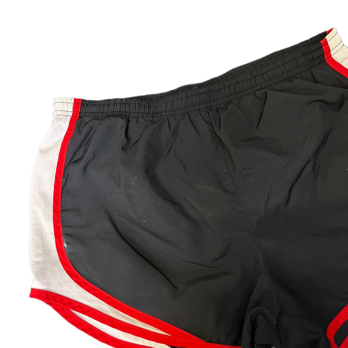 Nike Dri-FIT Running Sprinter Shorts Fits as Women L 31" Waist Black Dolphin Hem