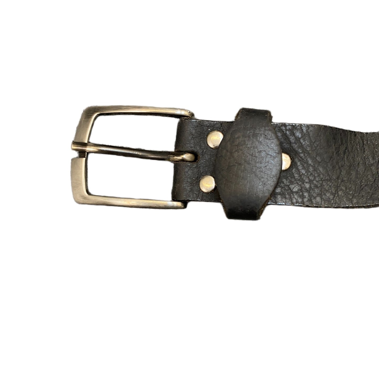 Naot Waist Belt Mens Large Black Leather Adjustable Silver Buckle 41.5 Inches