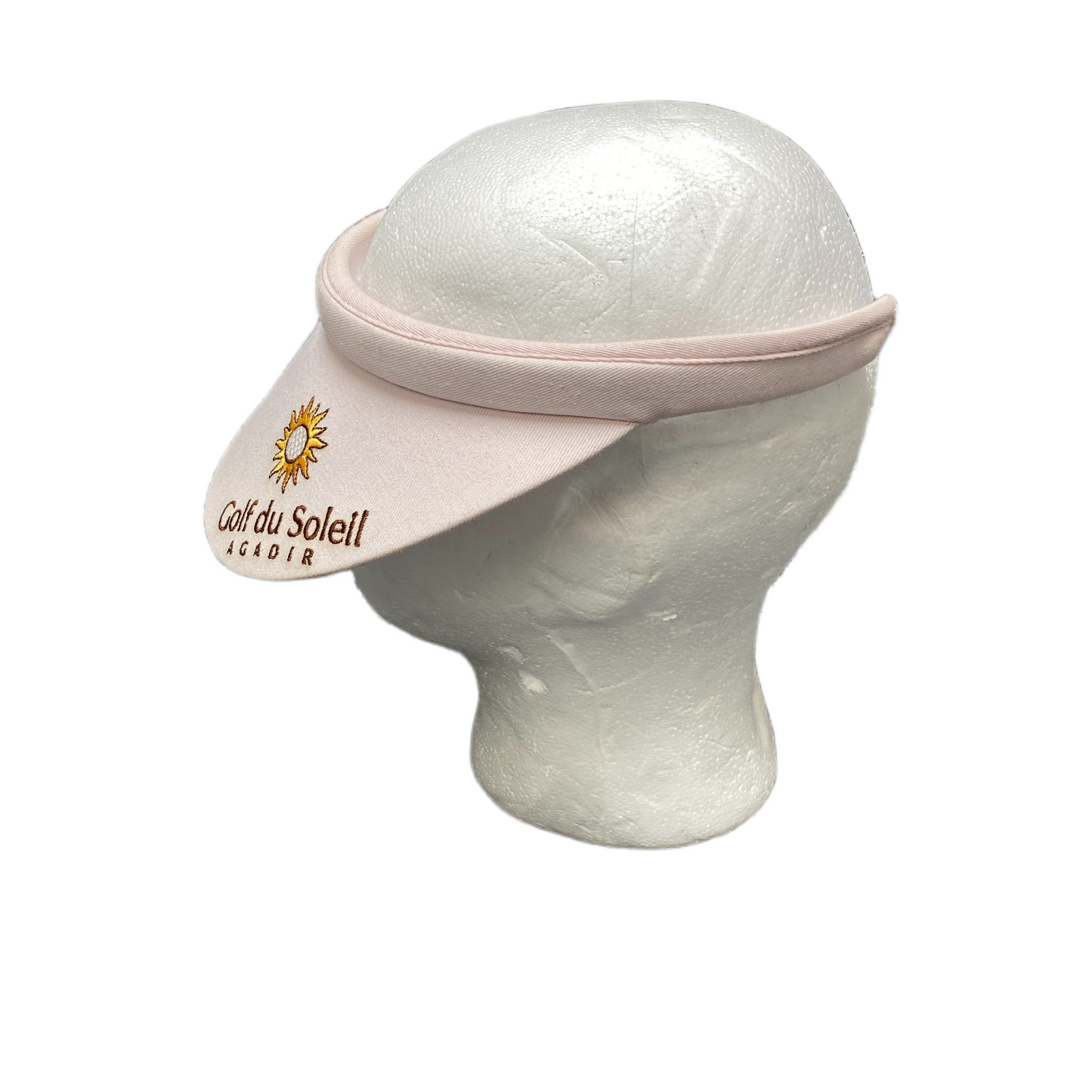 Golf Du Soleil Agadir Visor Hat Women's One Size Beige Embroidered Clip On