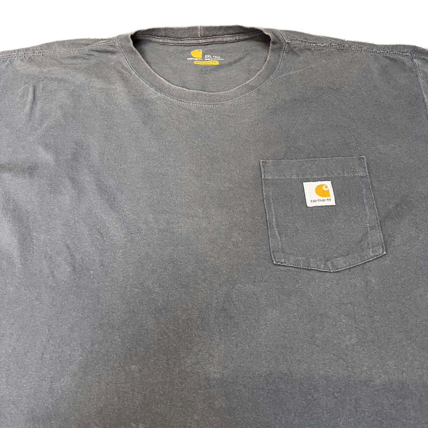 Carhartt Pocket T-Shirt Mens 2XL Tall Grey Original Fit Short Sleeve Summer Tee