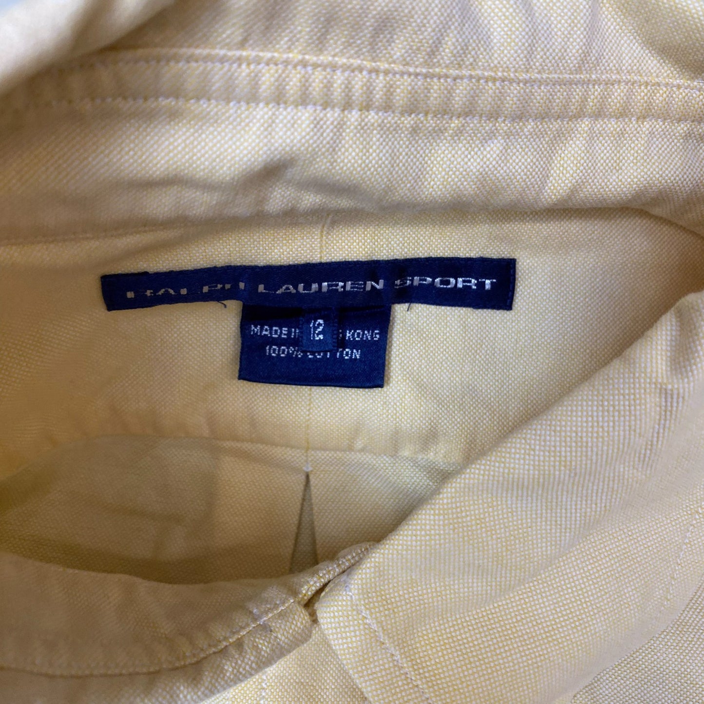 Ralph Lauren Sport Formal Shirt Mens S Yellow Long Sleeve Pony Logo Button Doens