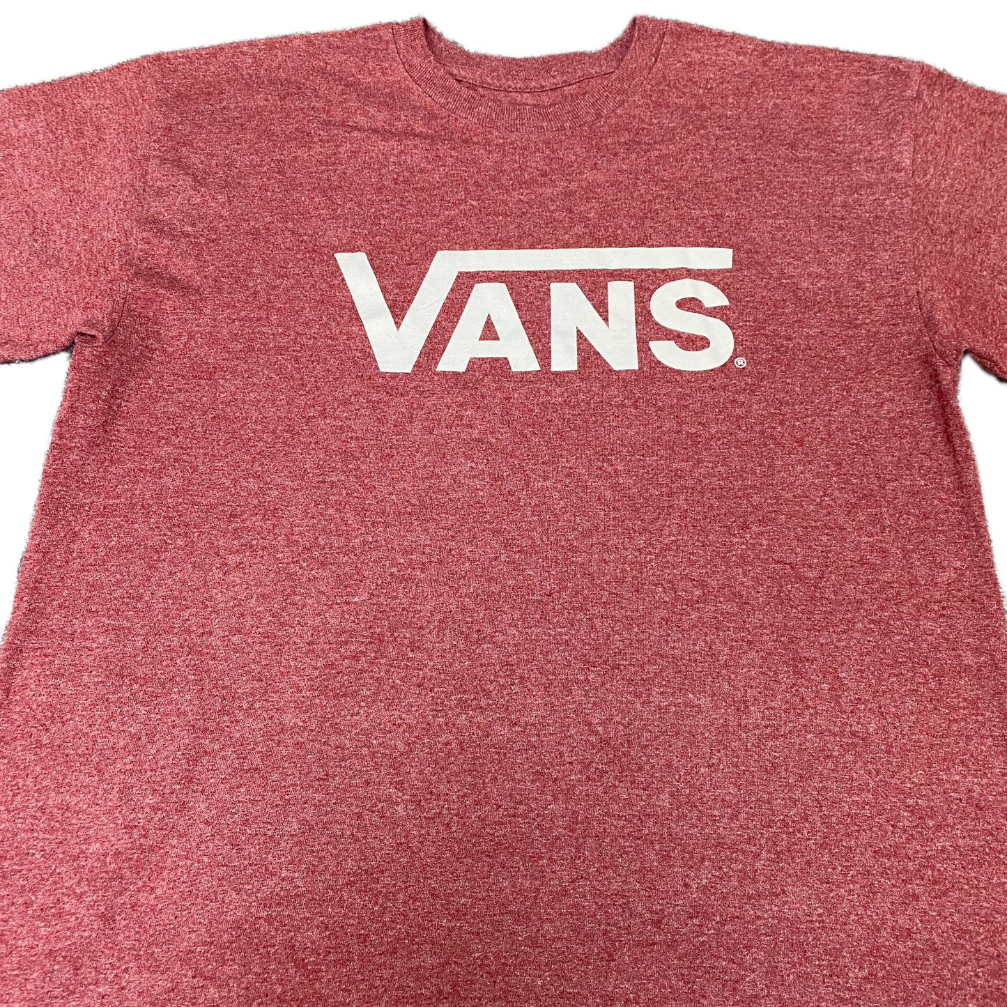 Vans T-Shirt Mens M Burgundy Graphic Logo Classic Fit Short Sleeve Summer Tee