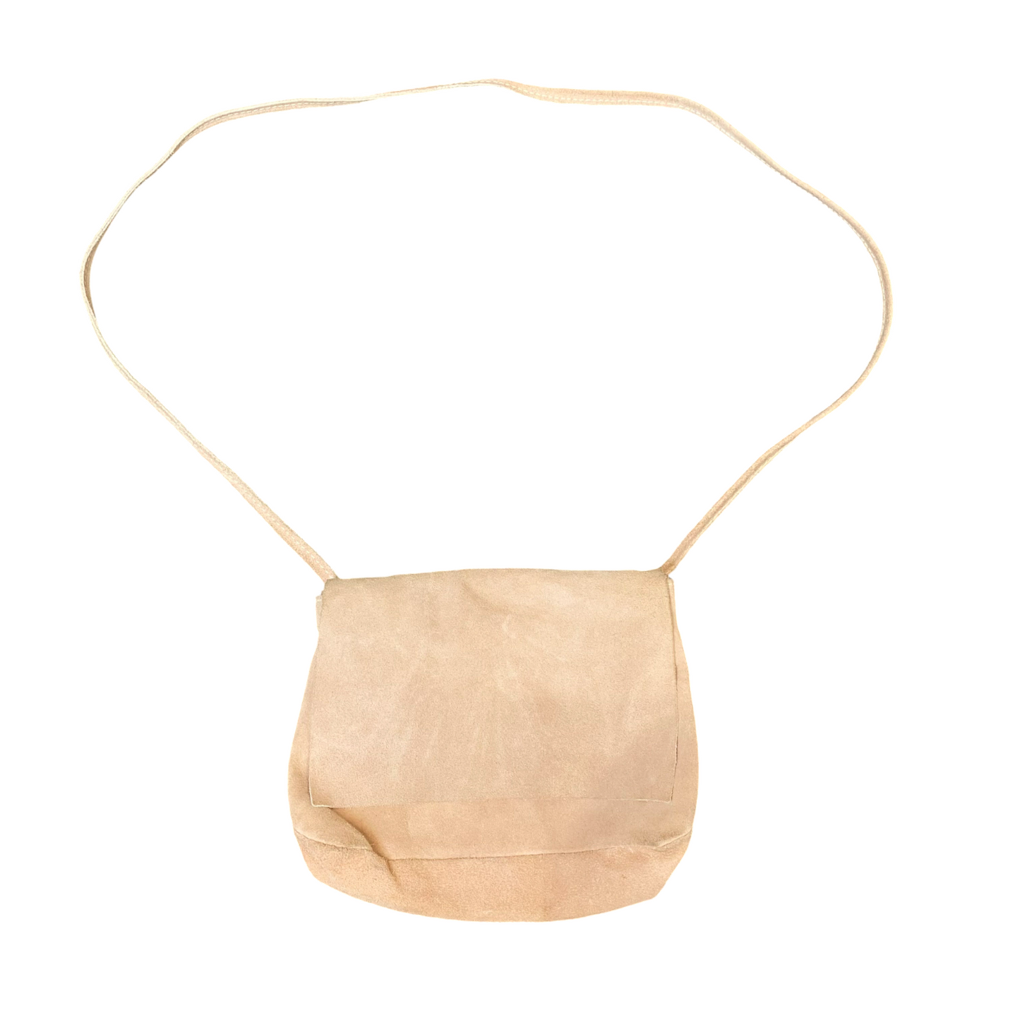 Womens Pig Shoulder Bag Beige Suede Classic Single Flap for Travel & Daily Use
