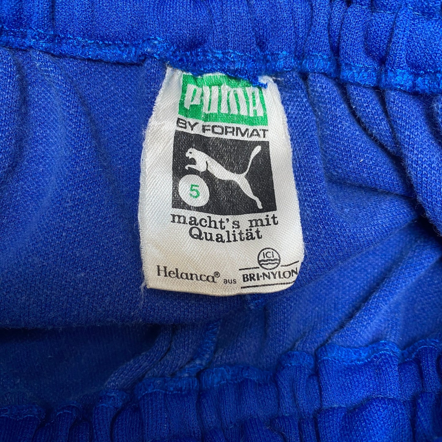 PUMA Joggers Fits as Womens 21" Waist Blue Stretch Ankle Zip Stirrup Trousers