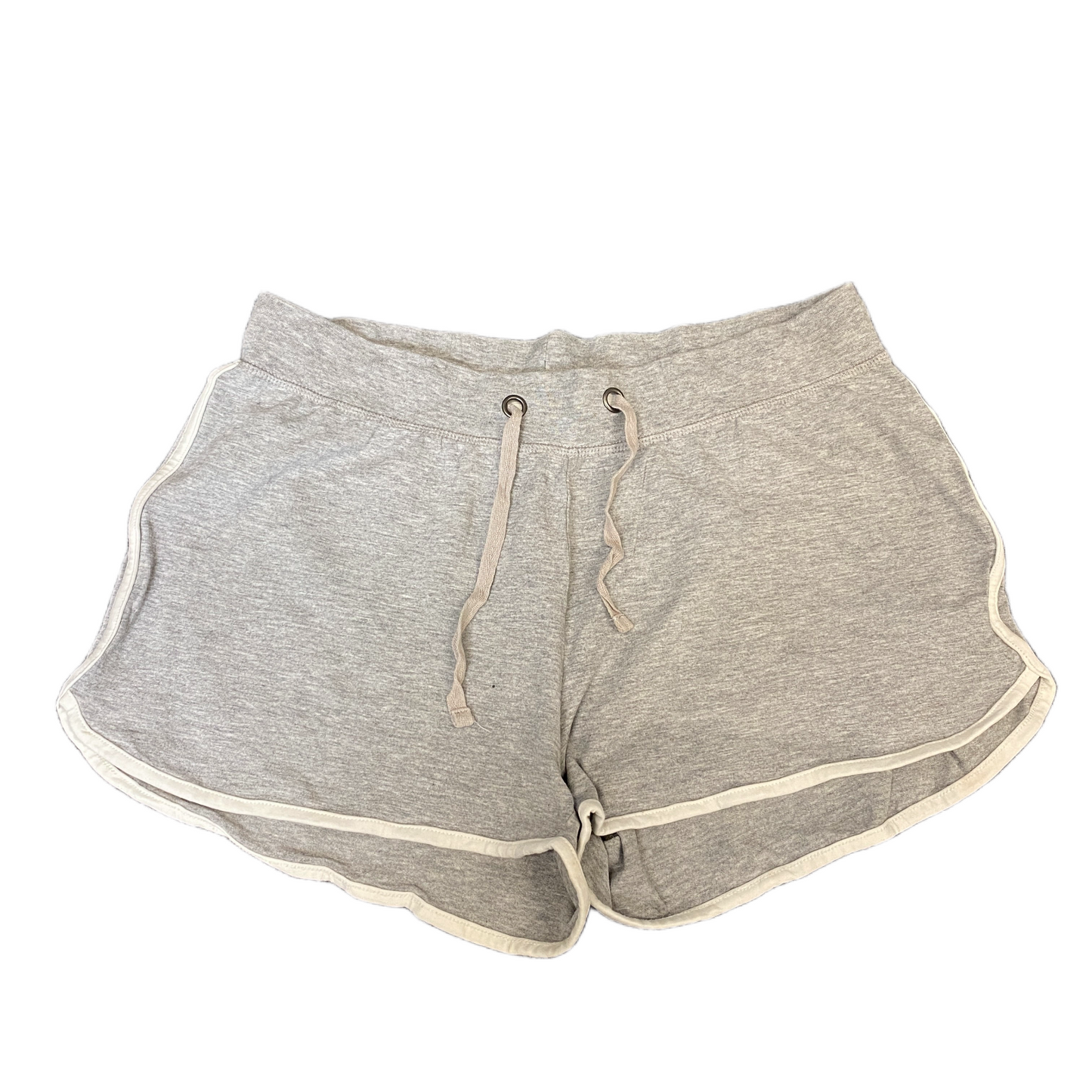 Running Sprinter Shorts Womens L 30" Waist Grey Athletic Gym Workout Dolphin Hem