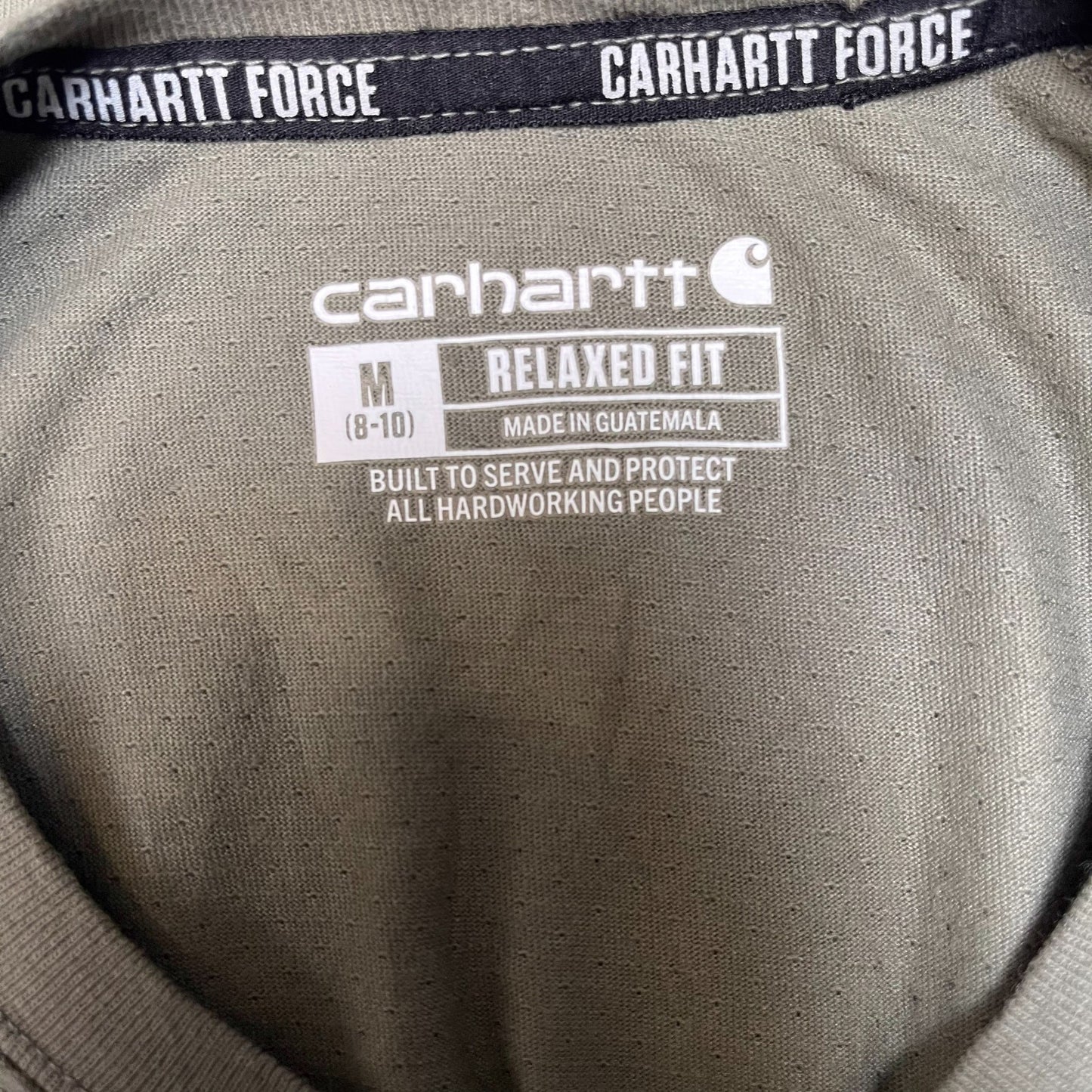 Carhartt Force Pocket T-Shirt Womens M Olive Green Relaxed Fit Short Sleeve Tee