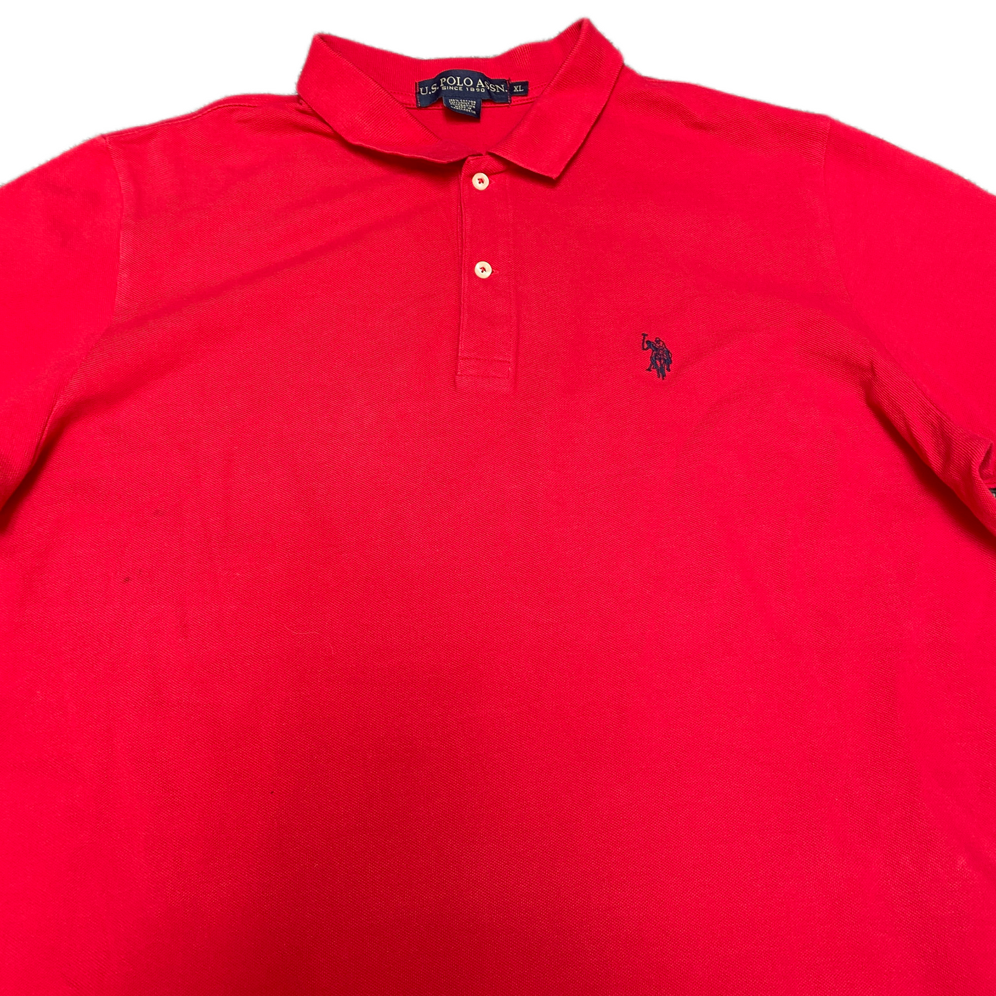 U.S. Polo Assn. Polo Shirt Mens XL Red Pony Logo Golf Performance Side Slit