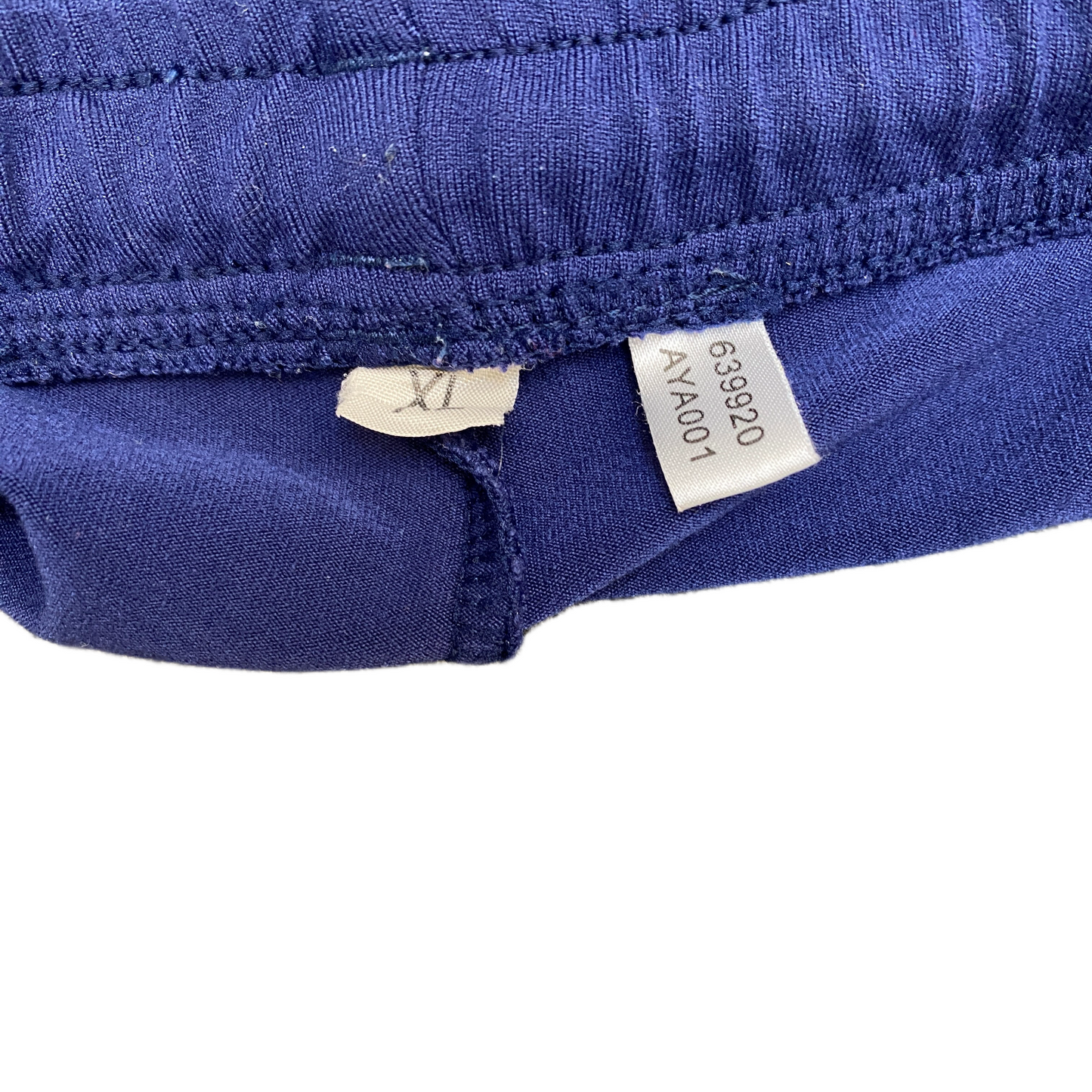Adidas Track Pants Fits as Women 27" Waist Blue White 3-Stripes Stretch Trousers