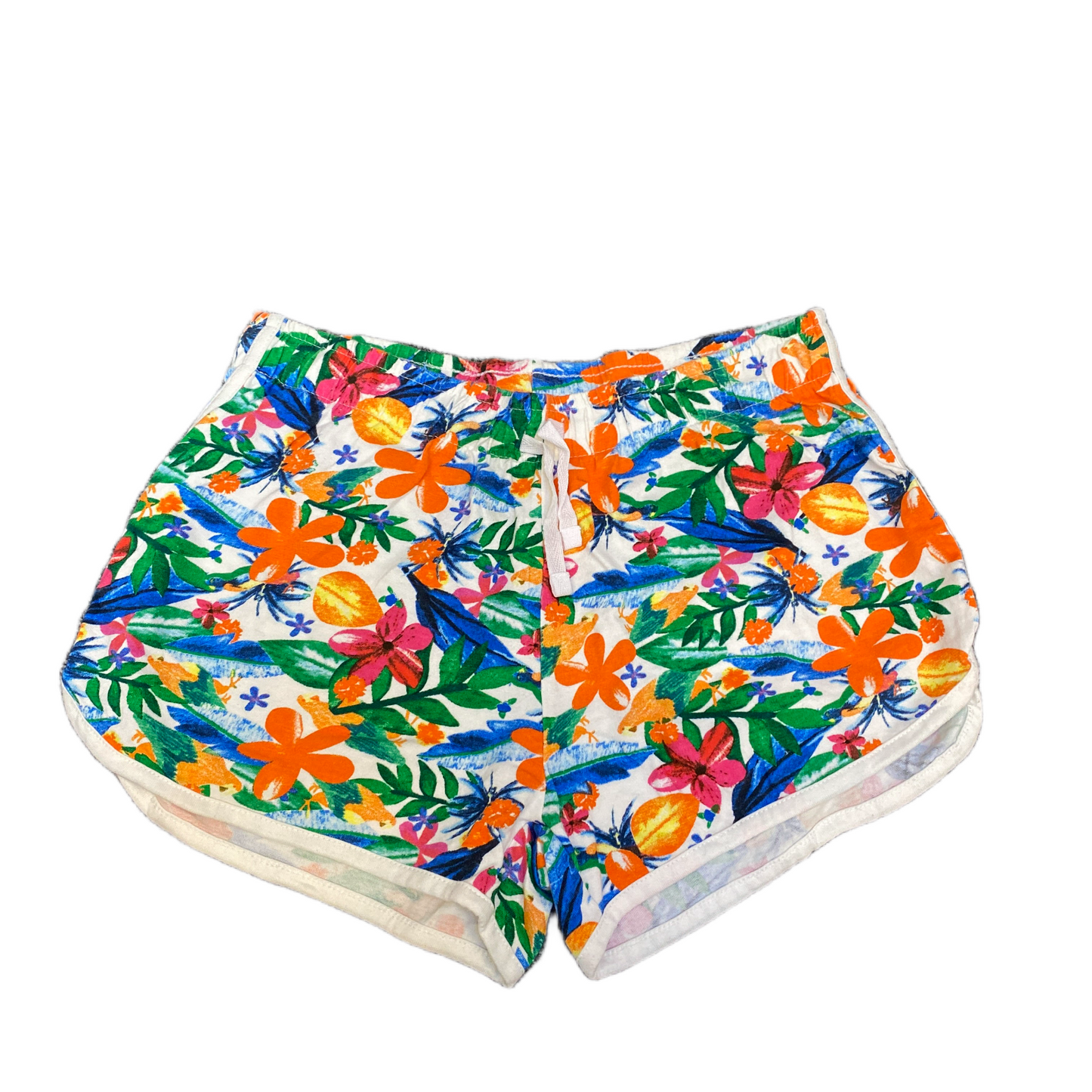 Running Sprinter Shorts Women 2XS 26" Waist Multi Floral Gym Workout Dolphin Hem