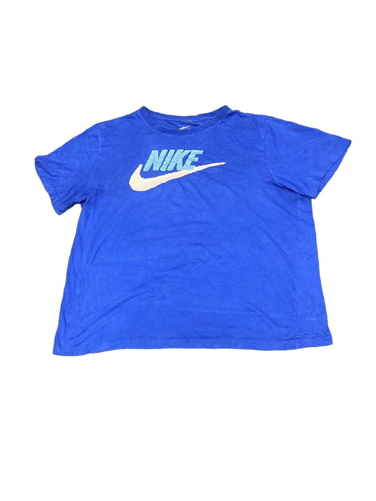 Nike T-Shirt Blue Mens XL Chest Logo