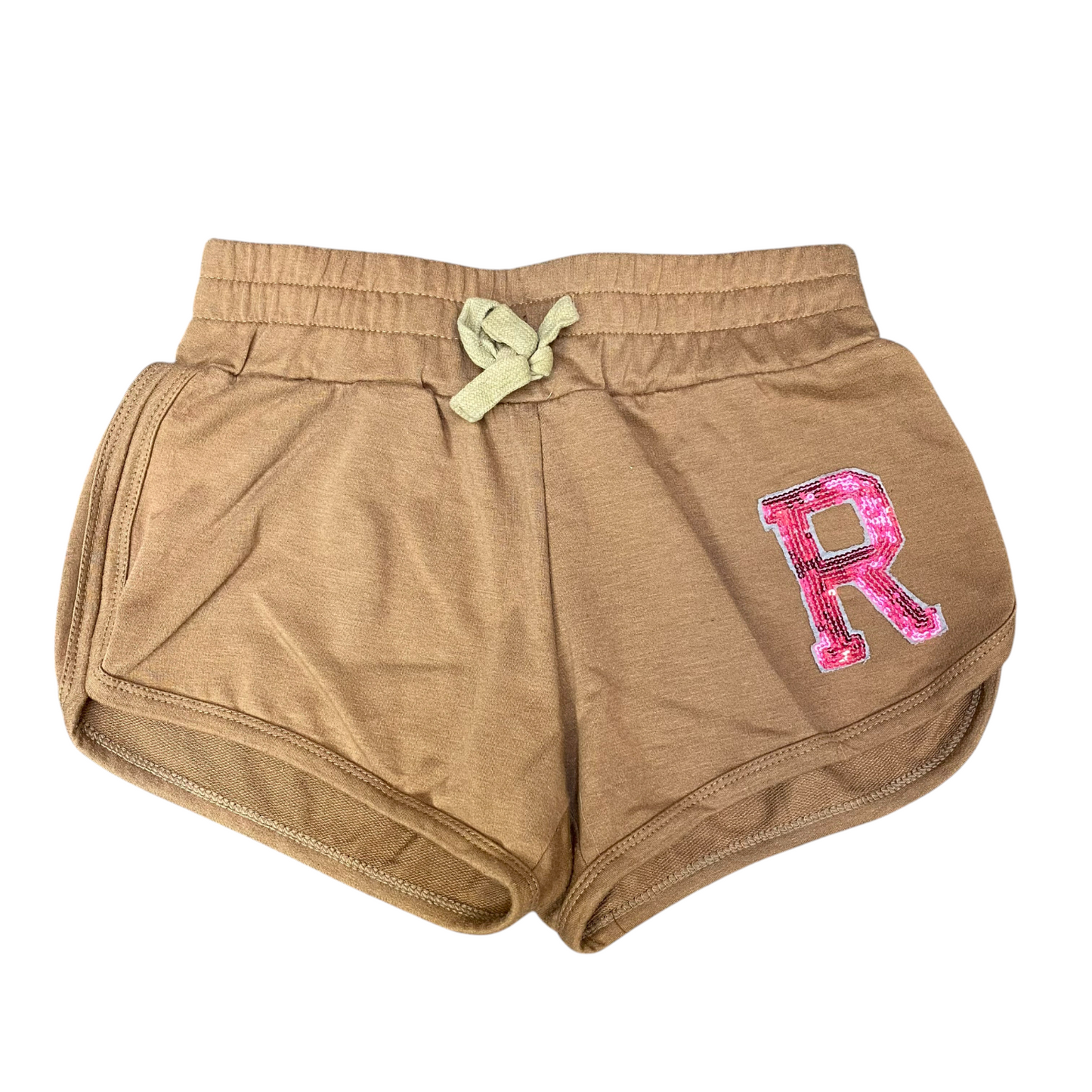 Running Sprinter Shorts Womens Small Brown Athletic Gym Workout Drawstring Waist