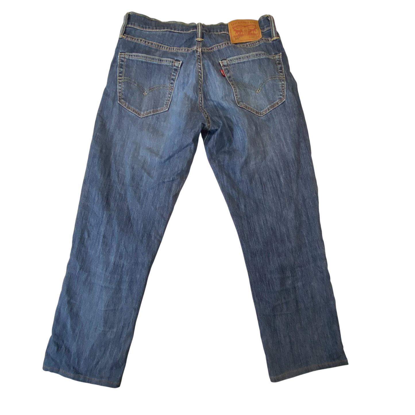 Levi's 511 Jeans Mens Medium Blue Denim Regular Fit Straight Leg Pockets Outdoor