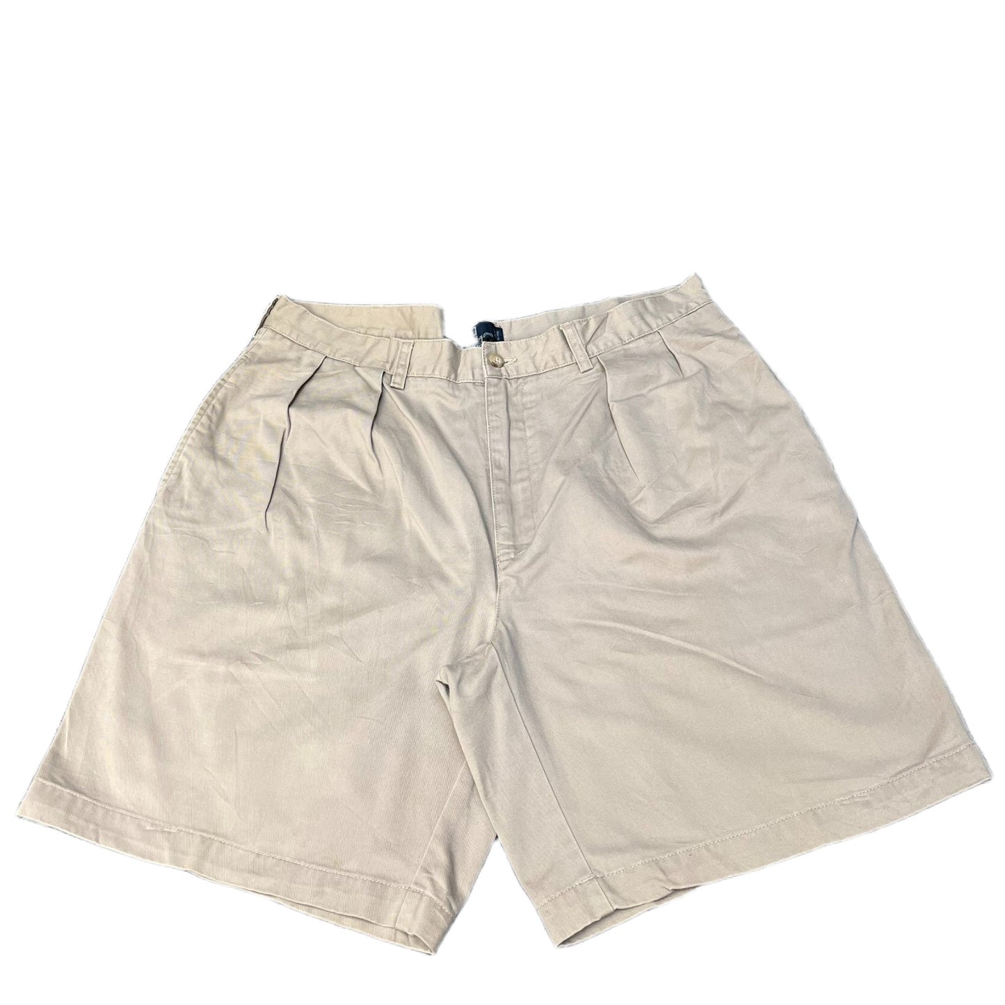 Vtg Polo Ralph Lauren Tyler Chino Shorts Fits as Mens L 34" Waist Beige Pleated