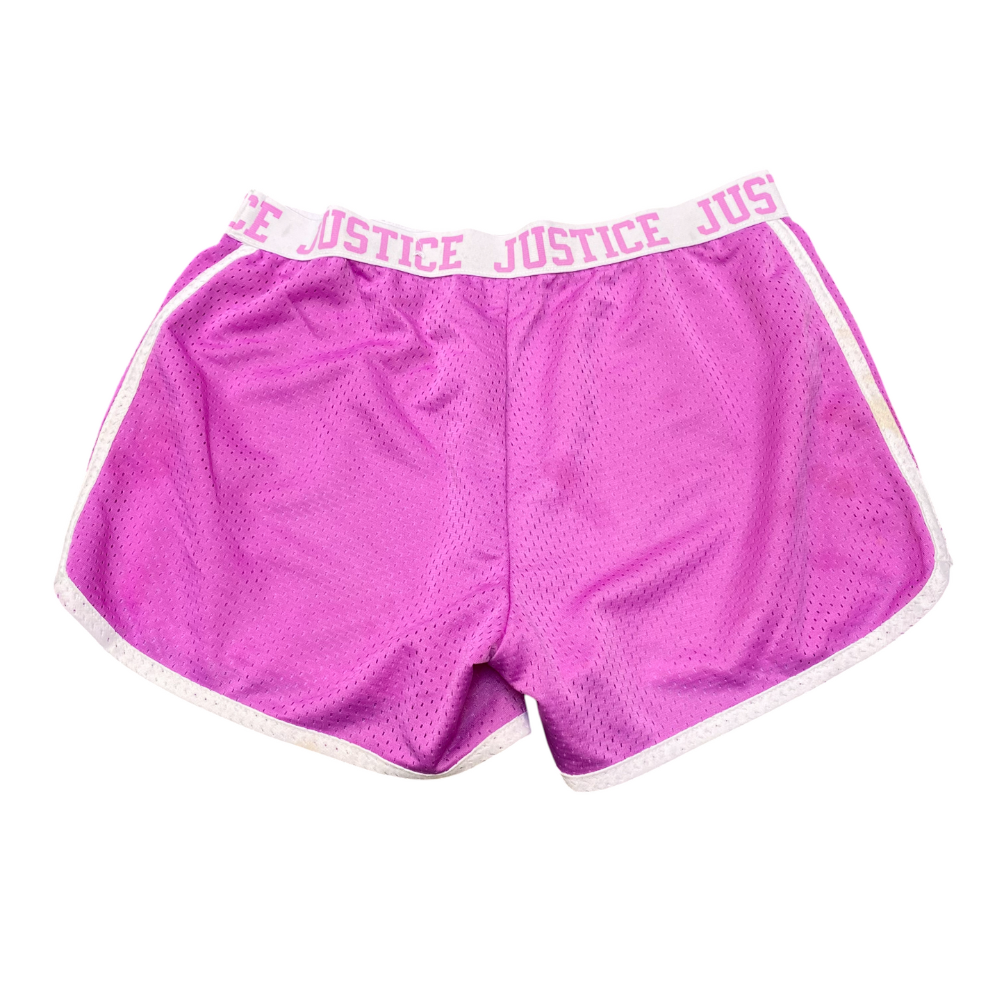 Sprinter Running Shorts Girls 26W Purple Mesh Elastic Waist Dolphin Hem Stertch