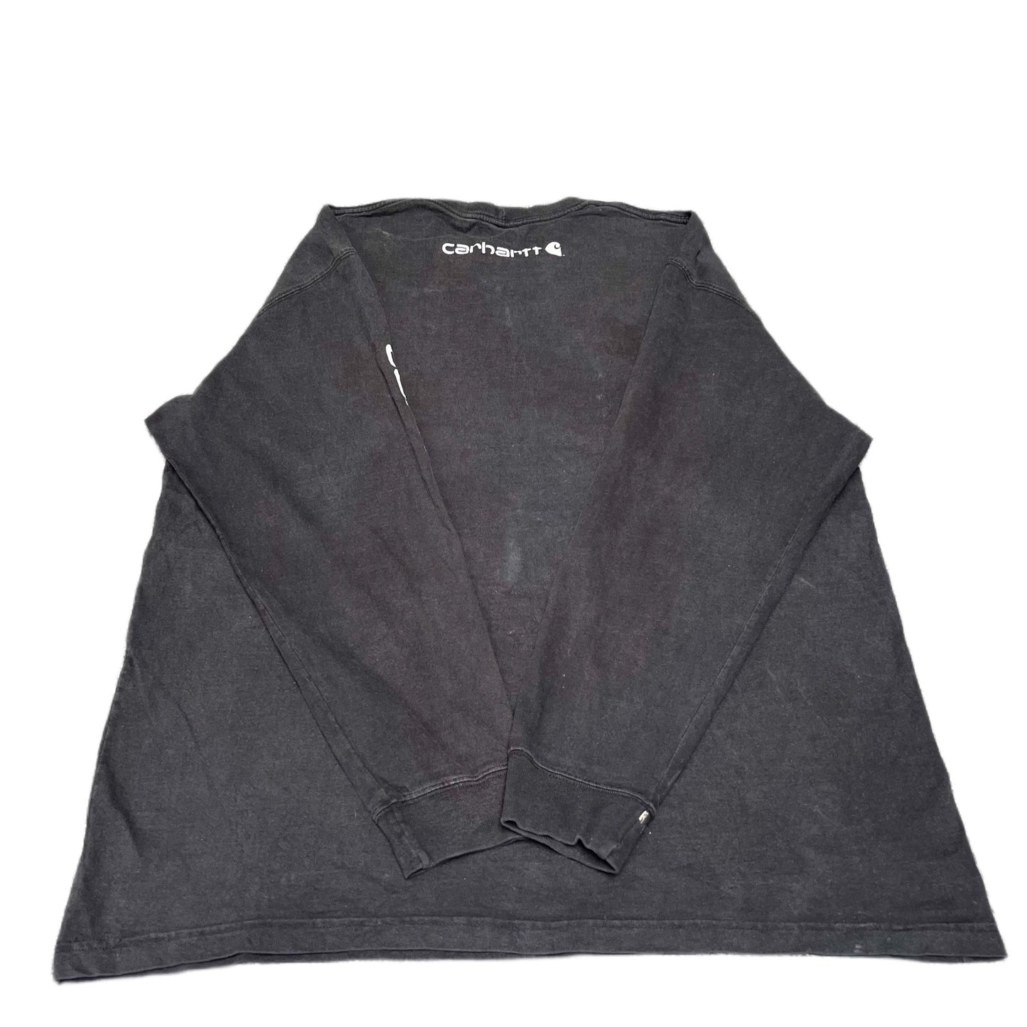 Carhartt T-Shirt Mens XL Black Relaxed Fit Long Sleeve Crew Neck Workwear Tee