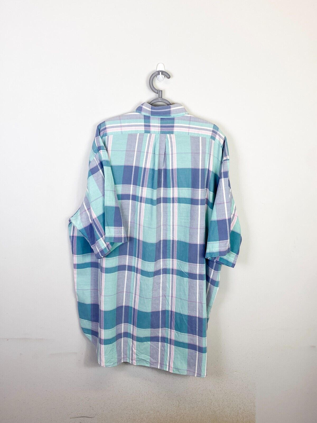 Ralph Lauren Shirt Mens XL Blue Plaid Blake Cotton Blue Small Polo Pony Logo