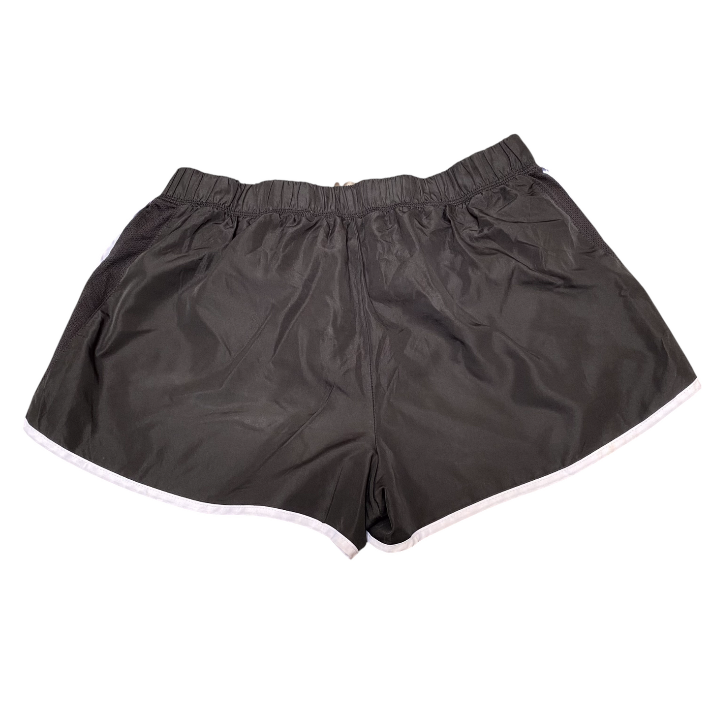Running Sprinter Shorts Womens 30W Black Side Mesh Elastic Waist Dolphin Hem