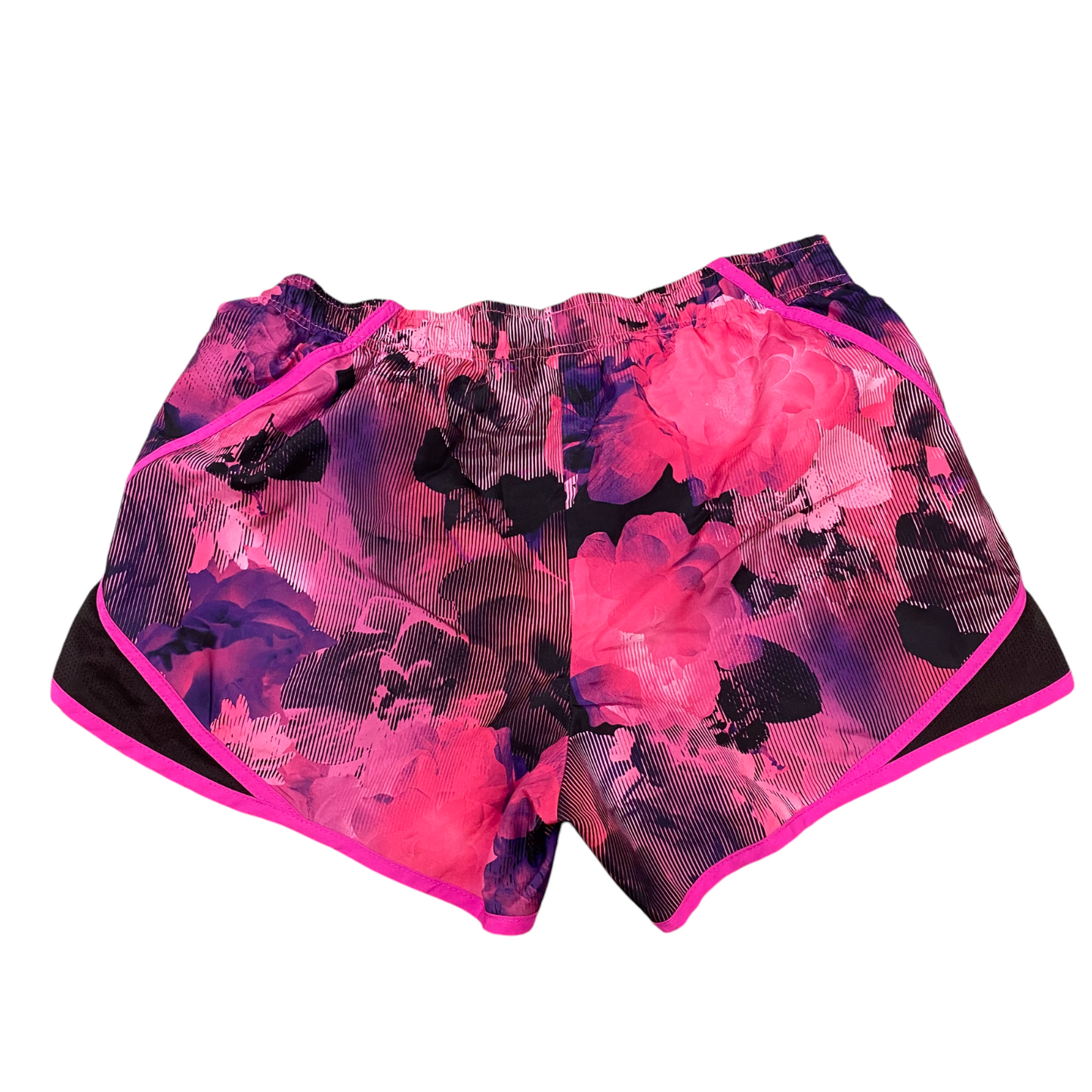 Running Sprinter Shorts Womens Small Multicoloured Floral Athletic Elastic Waist