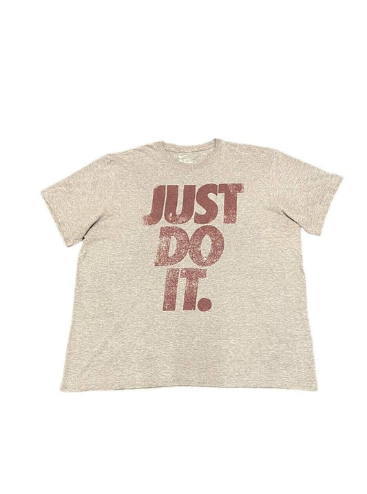 Nike Just Do It T-Shirt Grey Mens XXL Chest Logo