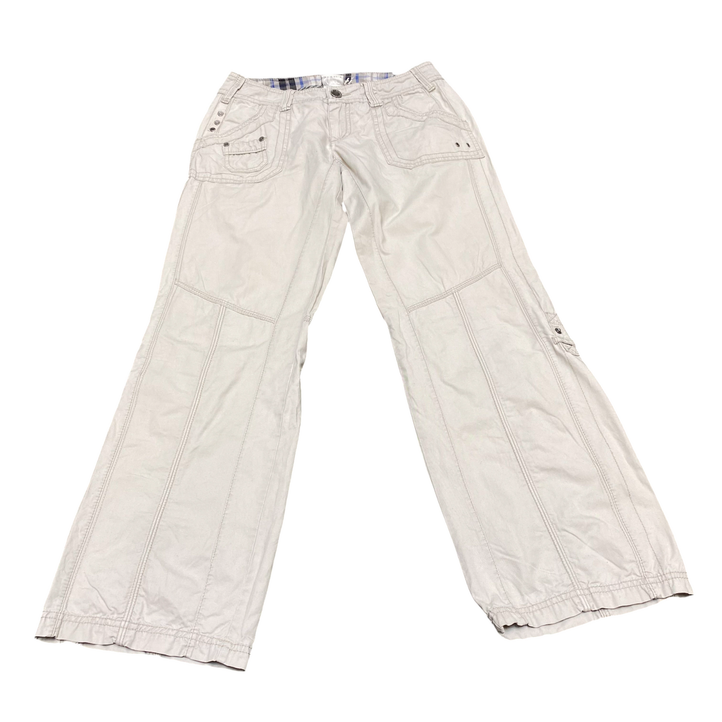 Basti Street Chino Pants Womens Large Ivory Regular Fit Casual Straight Outdoor