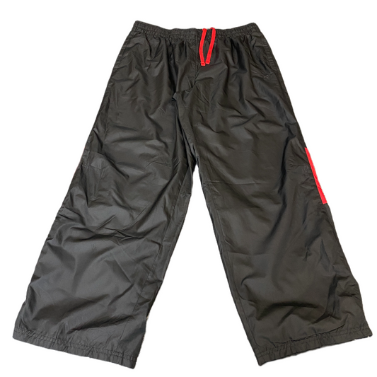 Starter Joggers Fits as Mens 34" Waist Black Windbreaker Drawstring Trousers