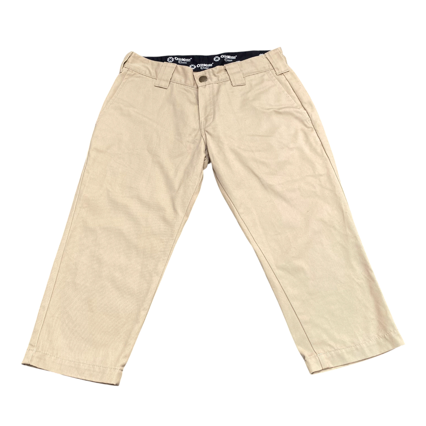 Trousers Men's Medium Beige Classic Straight Fit Casual Slash Pockets Workwear