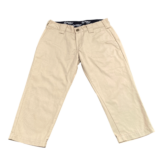 Trousers Men's Medium Beige Classic Straight Fit Casual Slash Pockets Workwear