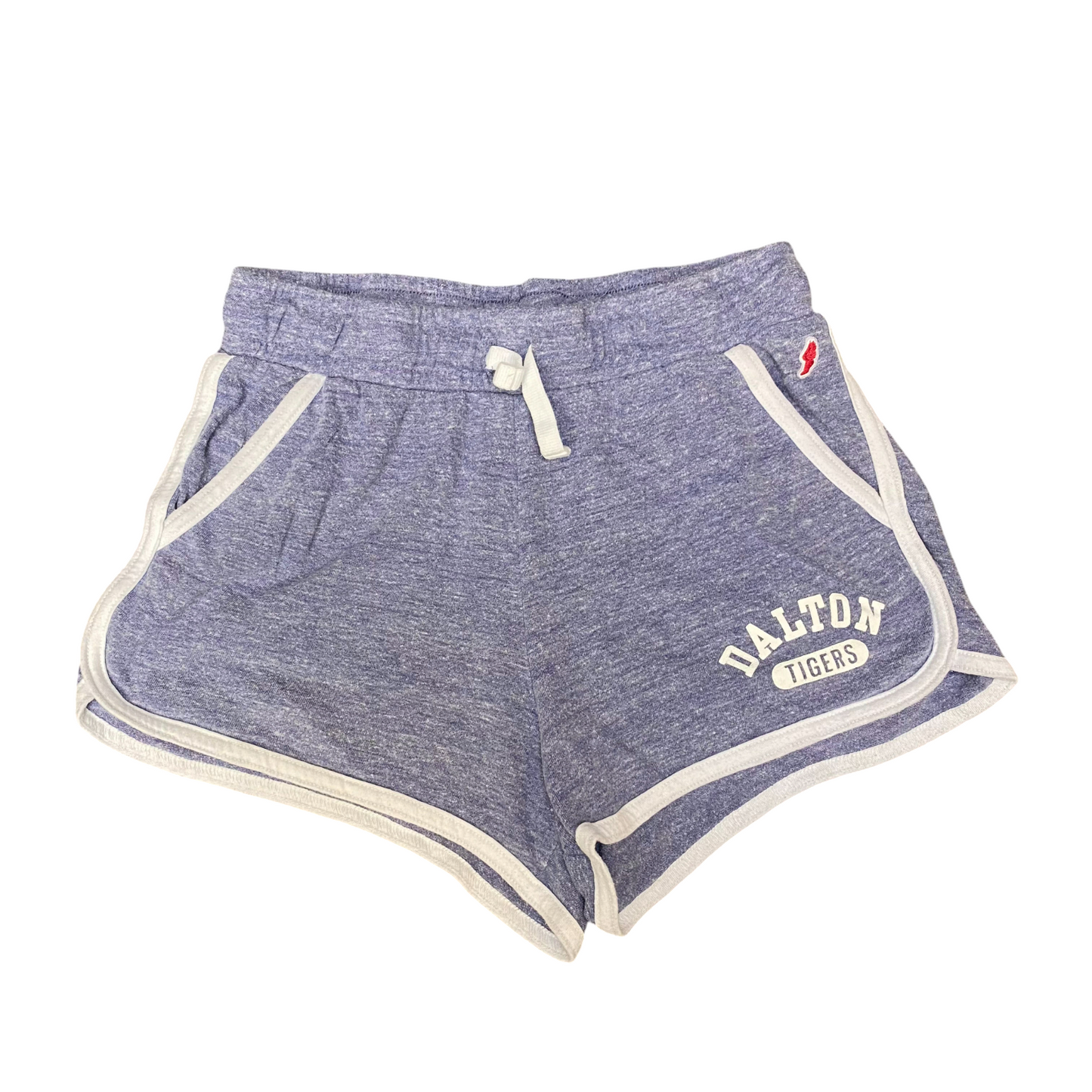 Running Sprinter Dalton Tiger Shorts Womens Medium Purple Drawstring Dolphin Hem