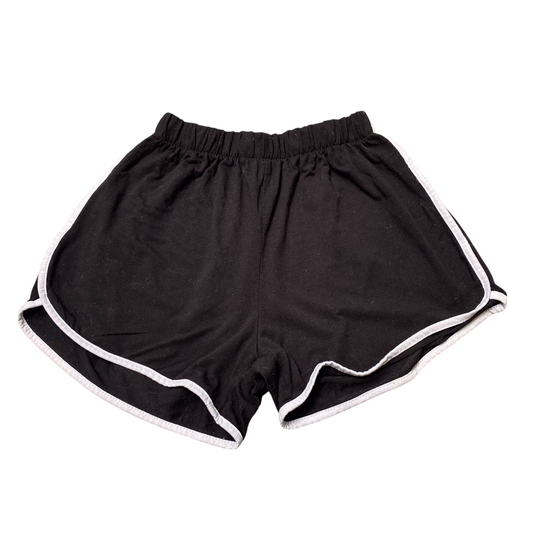 Womens Sprinter Running Shorts 22W Black Elastic Waist Athletic Comfort Stretch