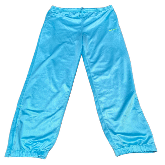 Lotto Joggers Fits as Womens 36" Waist Blue Ankle Zip Drawstring Track Trousers