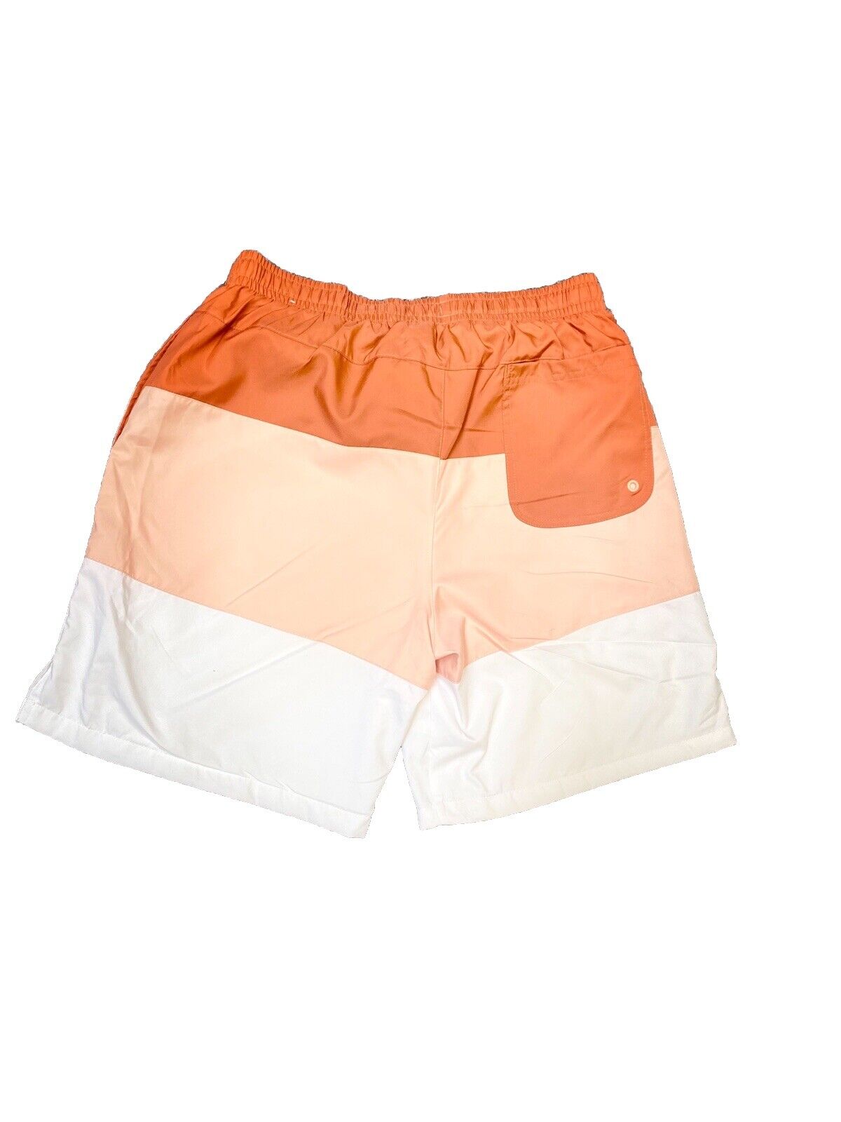 Nike Shorts Orange and White Multi Mens M Front Logo