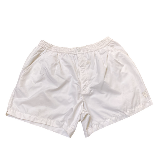 Nike Shorts Mens XL White Swoosh Logo Elastic Waist Athletic Running Gym Fit