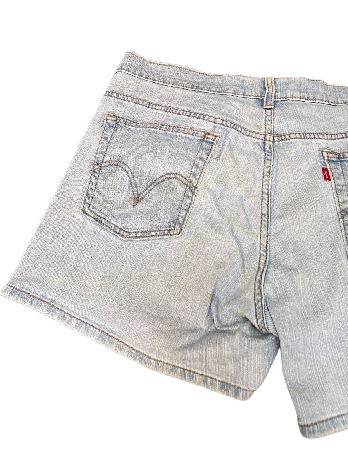 Levi's 515 Nouveau Denim Shorts Fits as Womens 2XL 40" Waist Blue Light Wash
