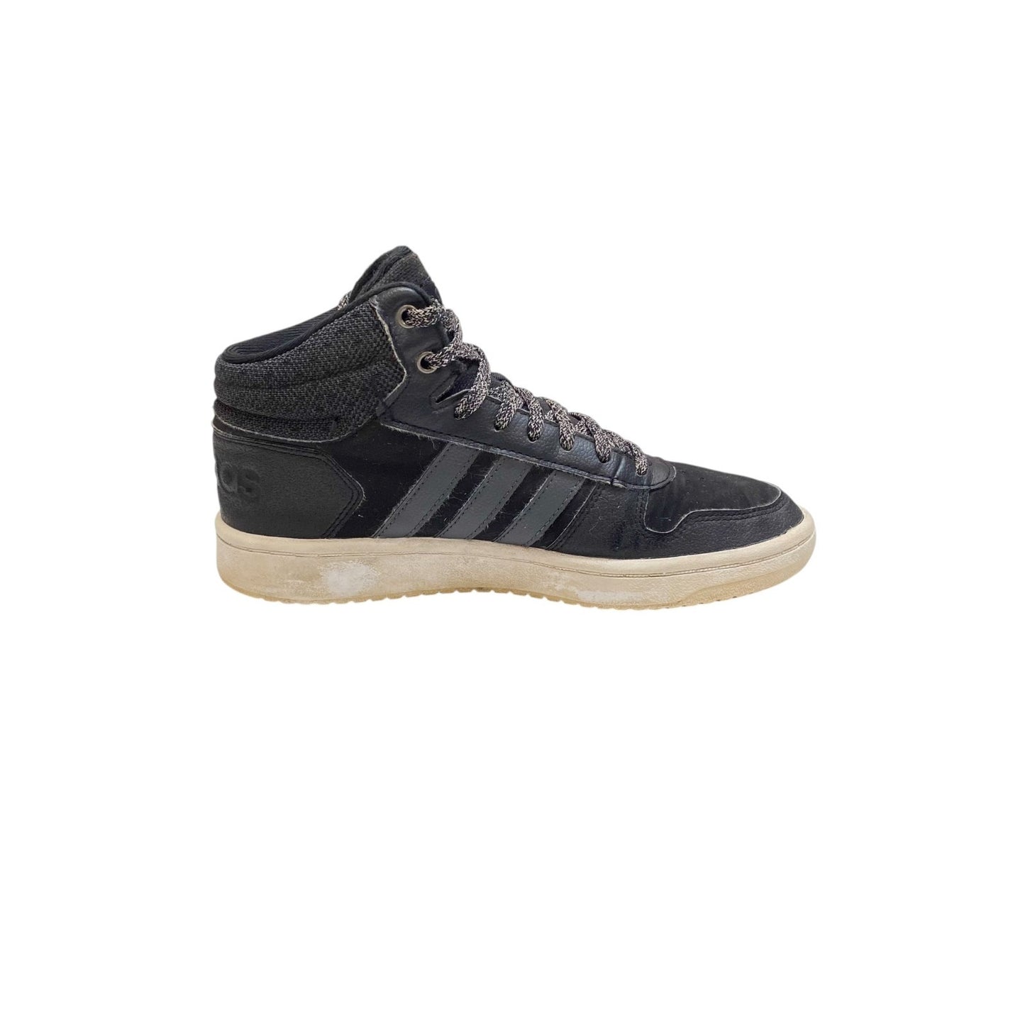 Adidas Hoops 2.0 Mid Basketball Sneakers UK 5.5 Black Synthetic Leather