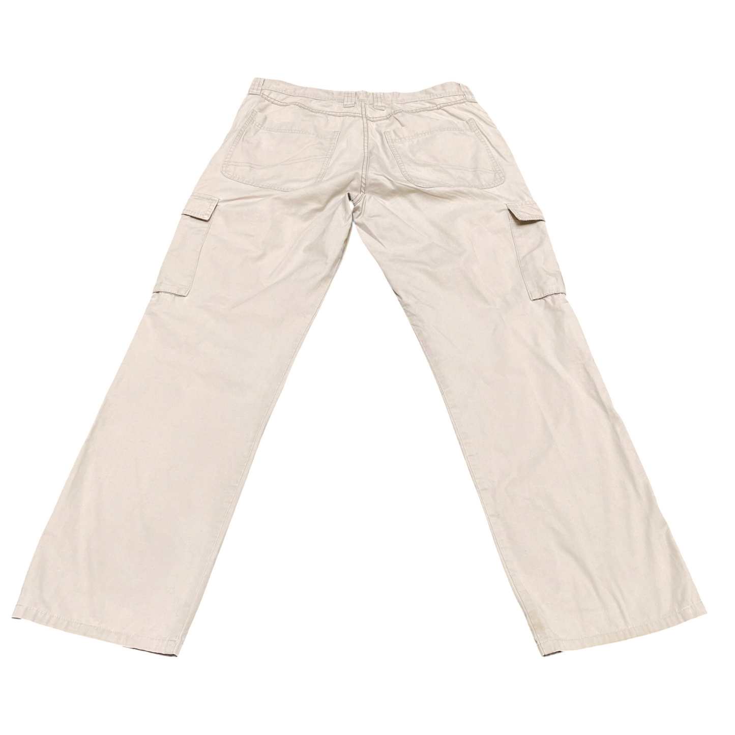 Paradiso Golf Cargos Mens Large Beige Solid Stretch Light Wash Workwear Outdoor