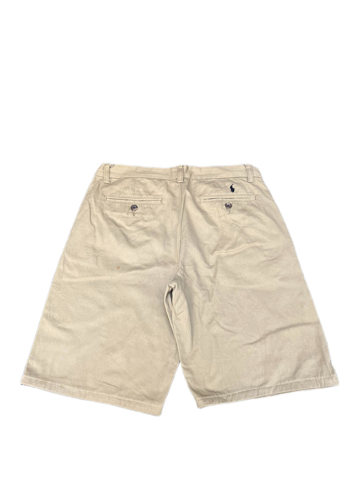 Polo Ralph Lauren Chino Shorts Fits as Womens Large 31" Waist Khaki Flat Front