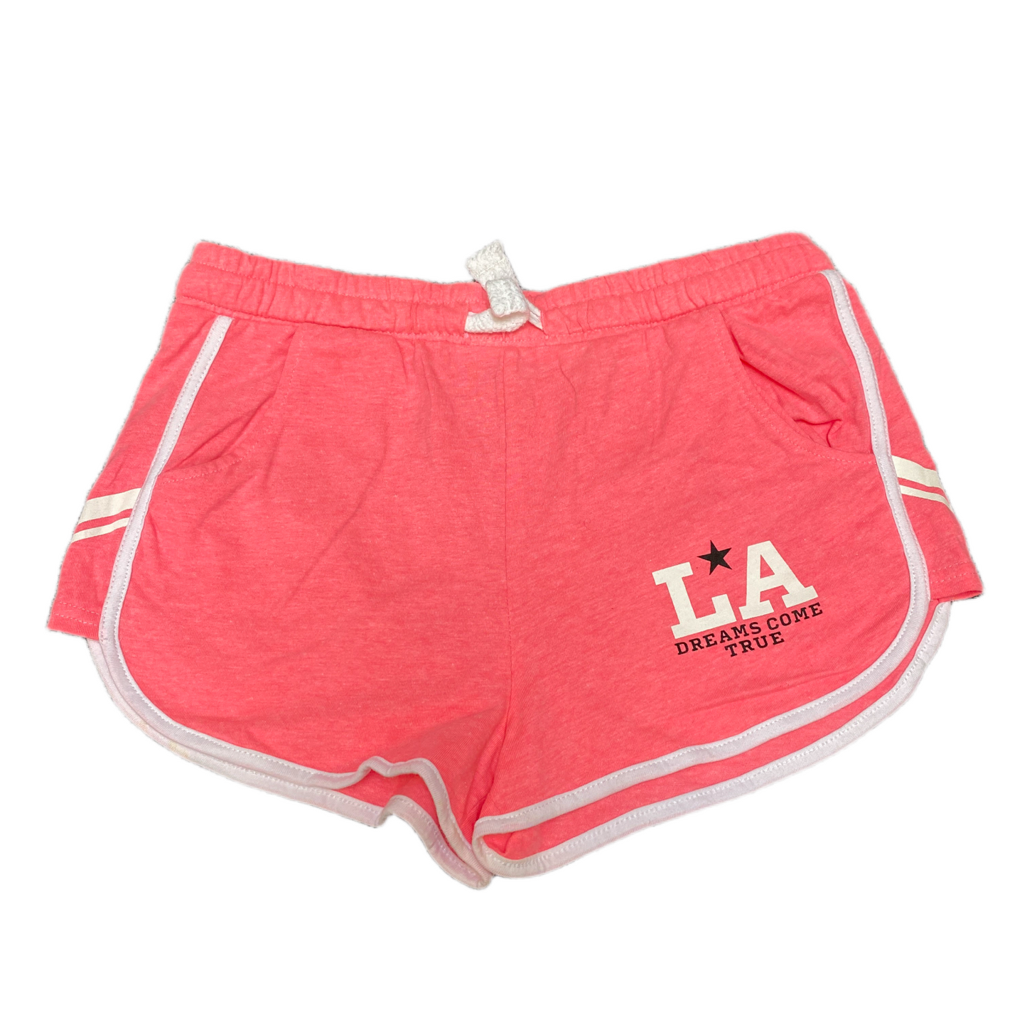 Running Sprinter Shorts Womens M 25" Waist Pink Athletic Gym Workout Dolphin Hem
