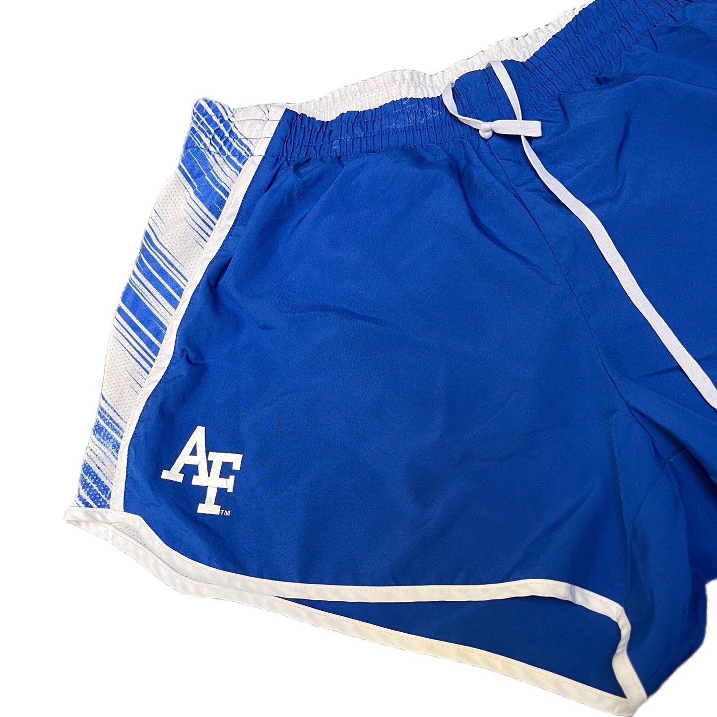 Nike Dri-FIT Air Force Falcons Tempo Shorts Women L 30" Waist Blue Dolphin Hem
