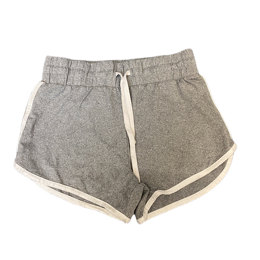 Running Sprinter Shorts Womens S 25" Waist Grey Athletic Gym Workout Dolphin Hem