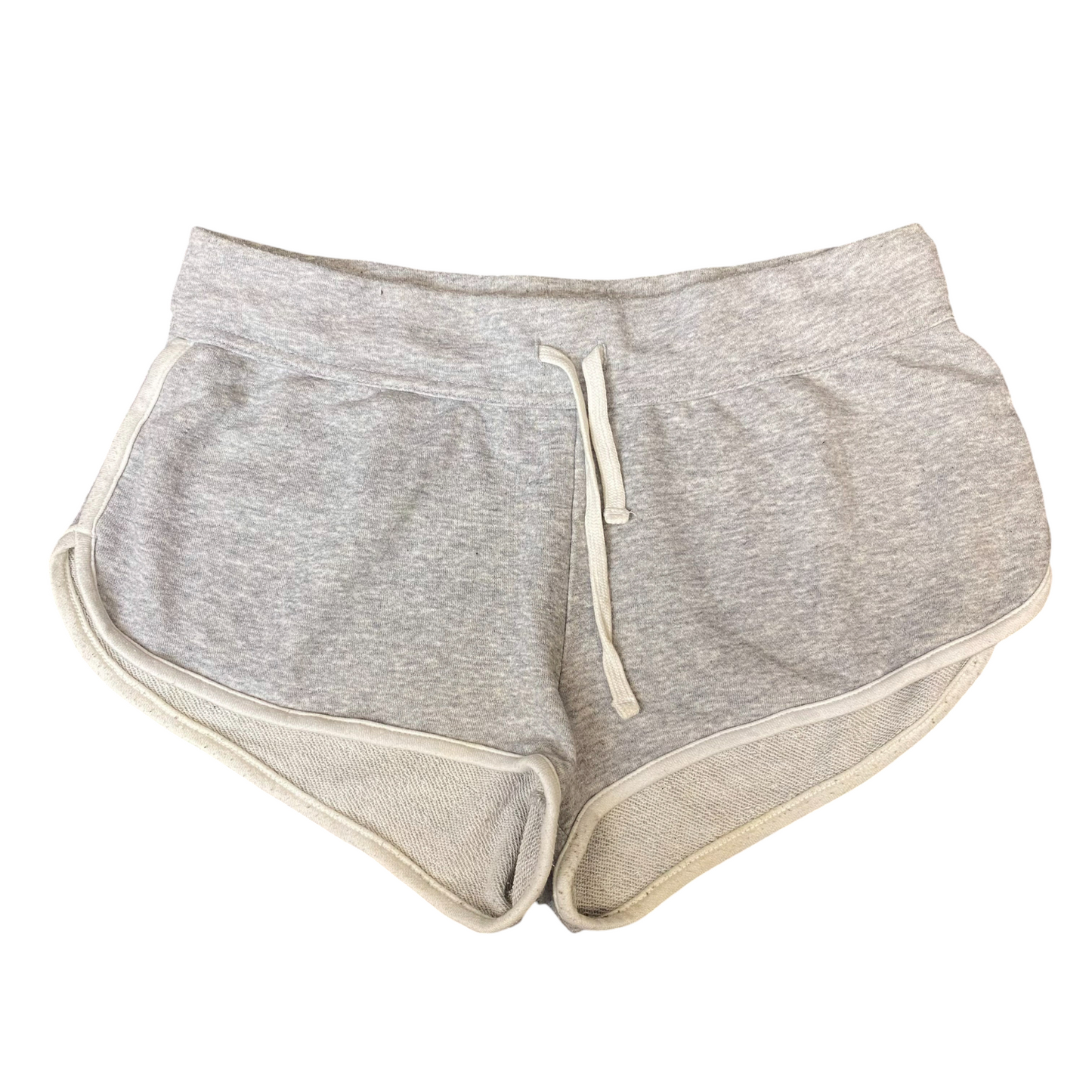 Running Sprinter Shorts Womens Large Grey Athletic Drawstring Waist Dolphin Hem