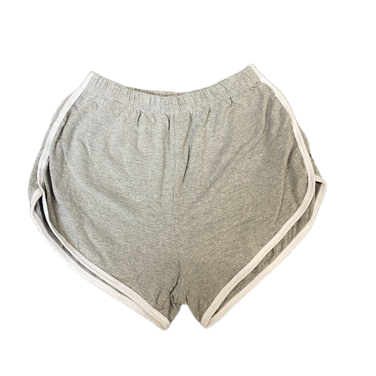 Running Sprinter Shorts Womens S 21" Waist Grey Athletic Gym Workout Dolphin Hem