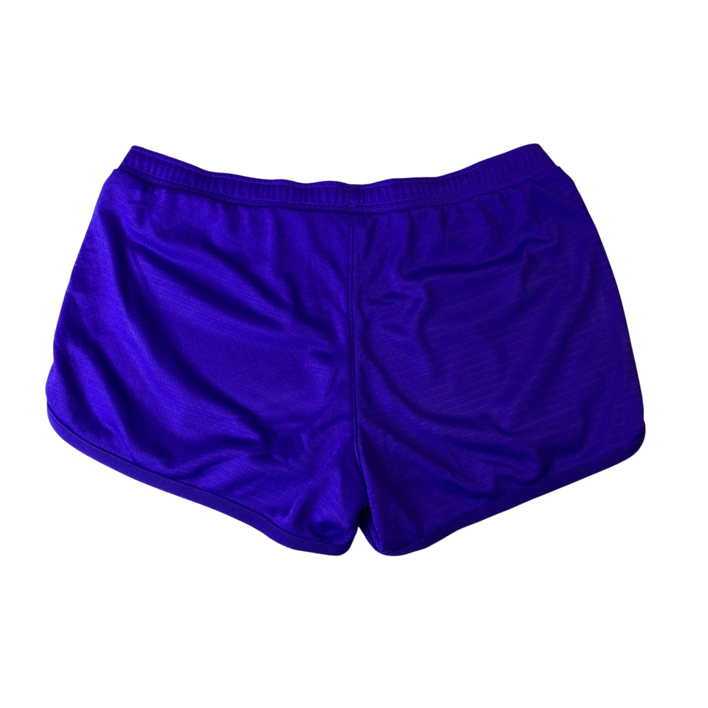 Womens Sprinter Shorts XL Blue Solid Mesh Slim Fit Casual Running & Jogging