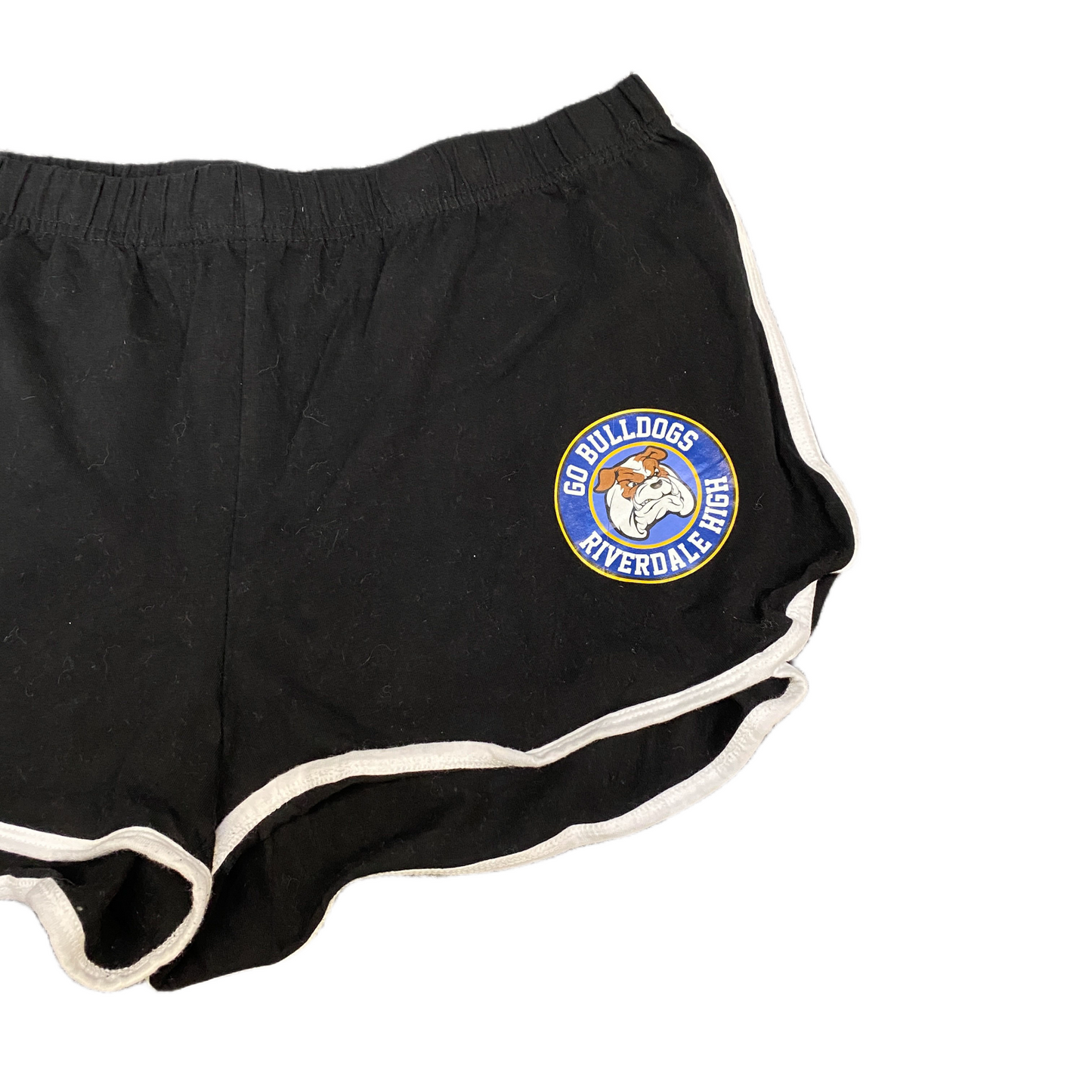 Go Bulldogs Riverdale High Shorts Womens M 29" Waist Black Athletic Gym Workout