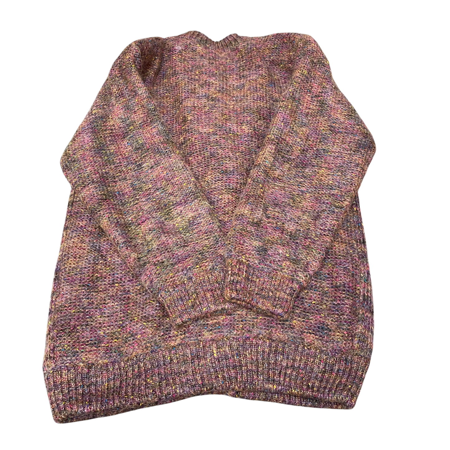 Port Joy Cardigan Jumper Womens Medium Multi Wool Lined Long Sleeve Button Front