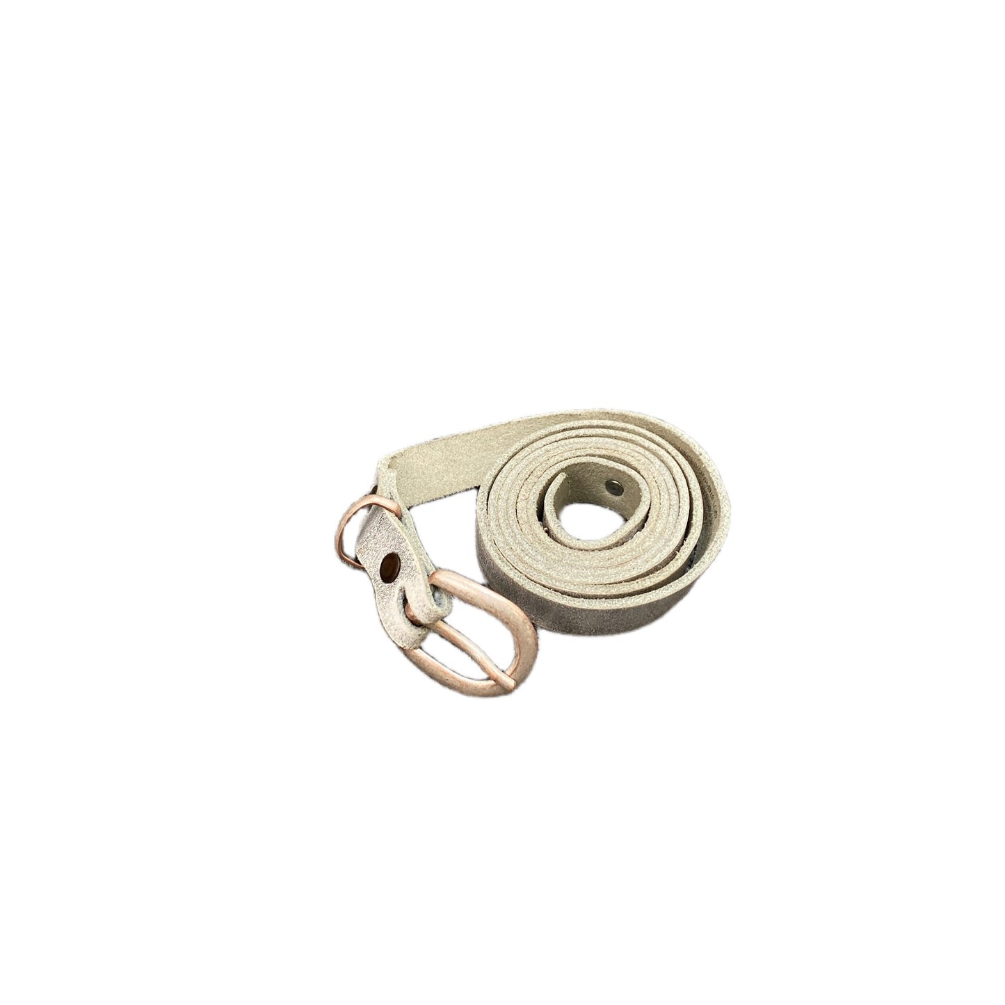 Timezone Waist Belt Womens White Leather Adjustable Gold Tone Buckle 39.5 Inches