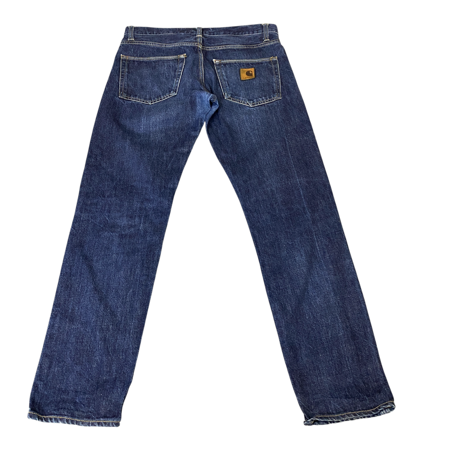 Carhartt Klondike Pant Jeans Men L Blue Denim 5 Pockets Regular Fit Straight Leg