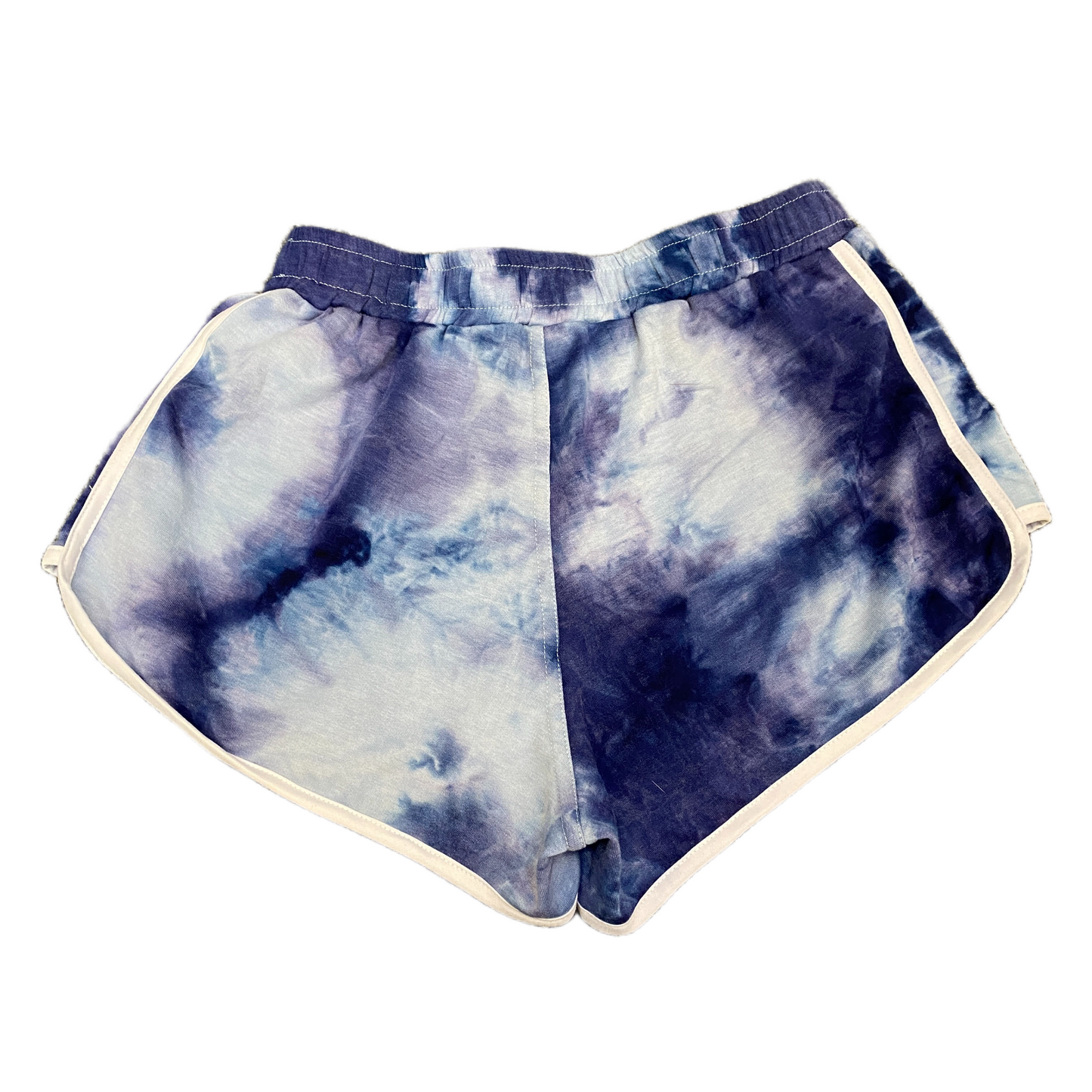 Running Sprinter Shorts Women S 24" Waist Purple Tie Dye Gym Workout Dolphin Hem